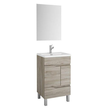 Eviva Charm 20″ Bathroom Vanity With White Integrated Porcelain Sink Vanity Eviva Pine Grey